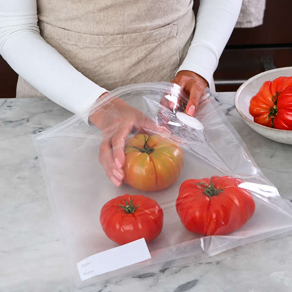 Llena la bolsa con alimentos